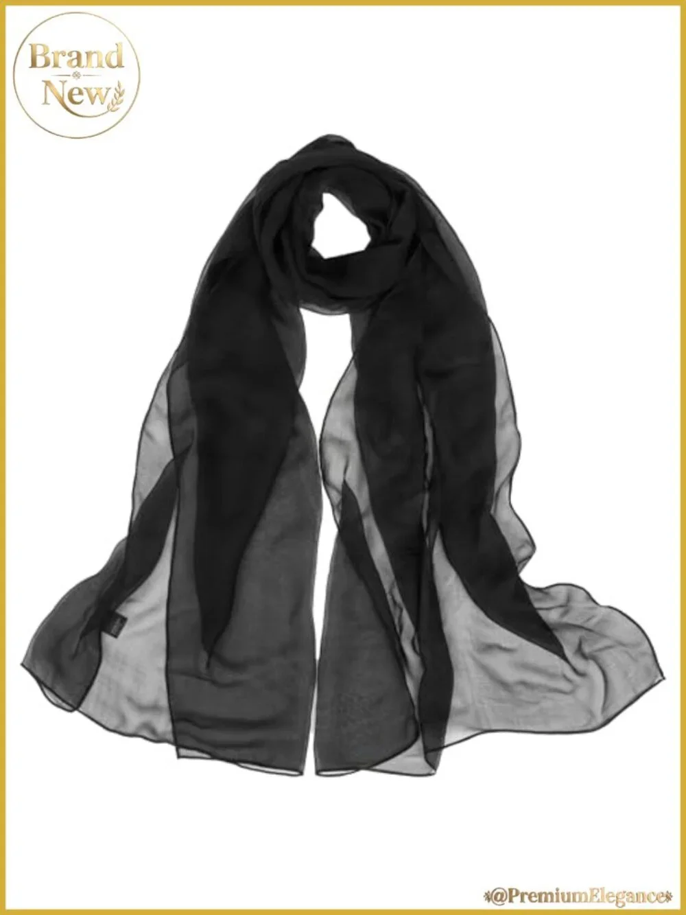 Women's Lightweight Chiffon Scarf Solid Color Long Wrap Shawl